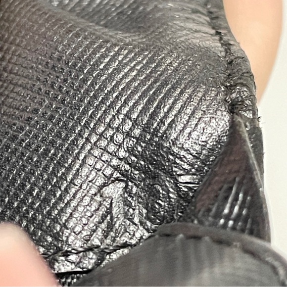 Prada black Tessuto nylon triangle logo medium trifold snap wallet vintage - Picture 12 of 12